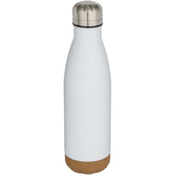 Cove 500 ml double wall vacuum insulated stainless steel water bottle with cork details