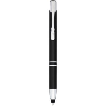 Moneta anodized aluminium click stylus ballpoint pen (blue ink)