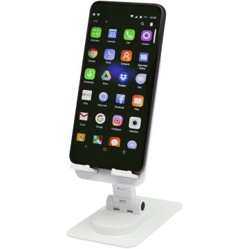 Alhena recycled plastic foldeable phone holder with metal desk stand