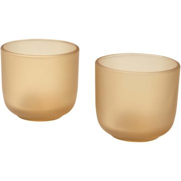 Male 200 ml glass cups with matt finish - set of 2