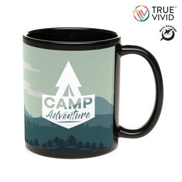 Cambridge Black Gloss Full Colour Mug