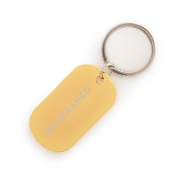 Metal Dog Tag Style Keyring