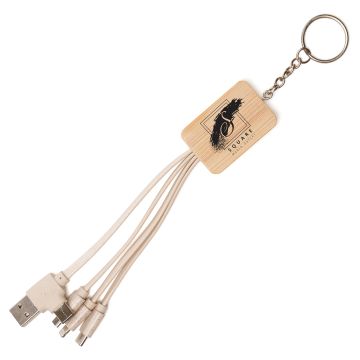 USB-C Rectangle Bamboo and Wheat Straw Charger