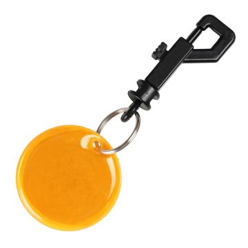 Round Reflective Keyring with Clip